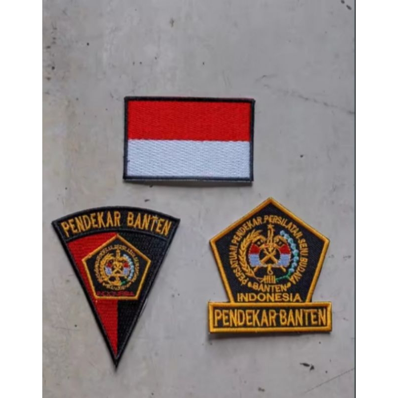 logo bordir pendekar banten satu set beli 10 set gratis 1 set