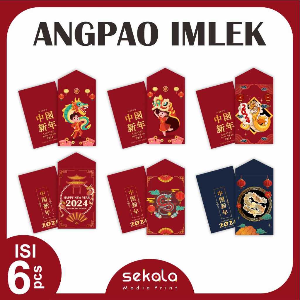 

(PRODUK BARU!) Angpao Imlek Peluk Uang 2024 [[ ISI 6 PCS READY STOK! ]]