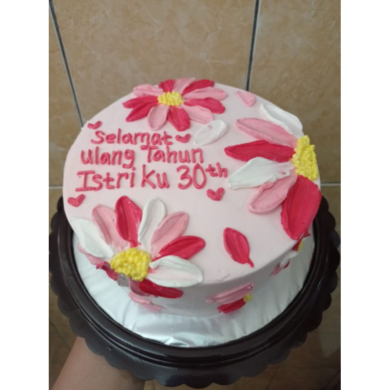 

Birthday Cake/Kue Ulang Tahun White Flower