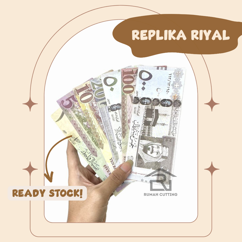Uang Kertas Riyal Replika Mahar - Uang Mainan Riyal Mahar - Uang Replika Riyal Pernikahan