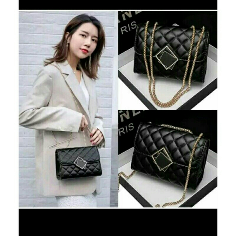 tas hitam/ tas murah/ tas kekinian/tas rantai