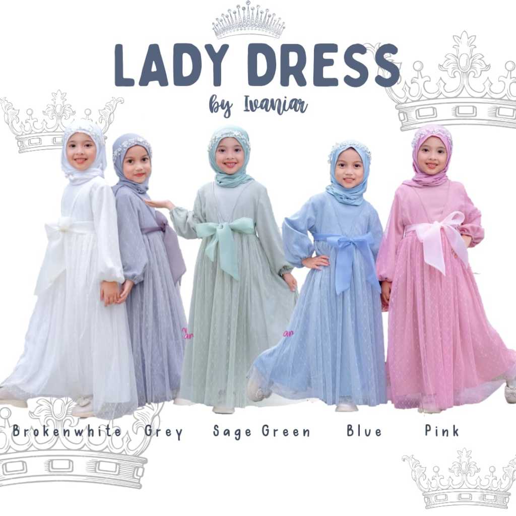 Lady Dress by Ivaniar Gamis ONLY anak bayi kondangan pesta ied lebaran