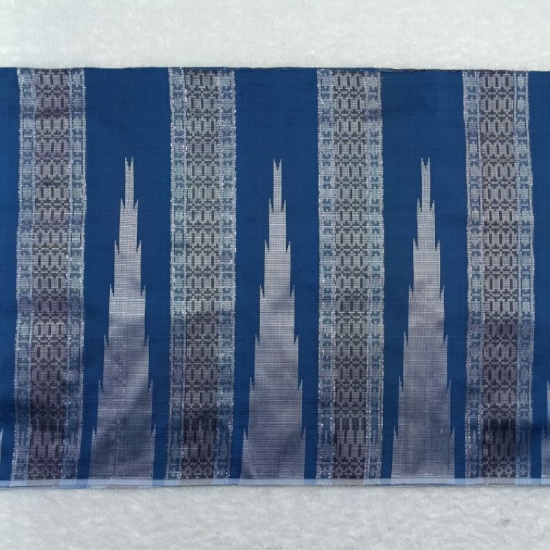 kain sarung sutra tenun lipa sabbe warna biru turkish