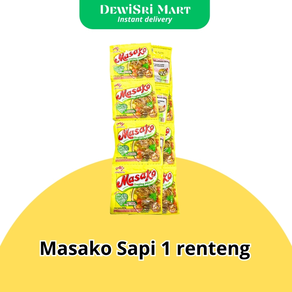 

Masako Sapi 1 Renteng Isi 12 Sachet - Dewi Sri Mart