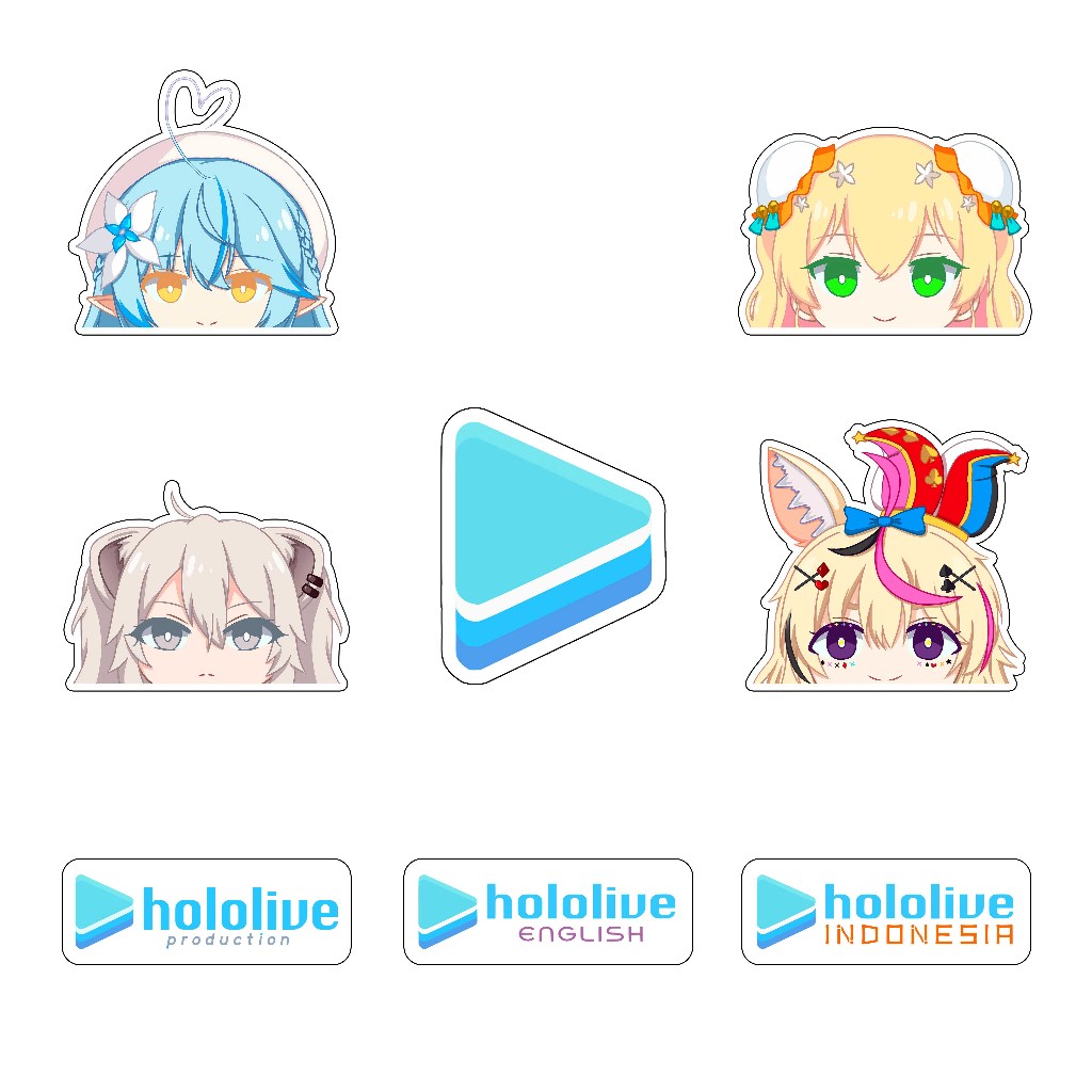 

Sticker vinyl anime vtuber HOLOLIVE JAPAN GEN 5 PEEKER SET - material Vinyl