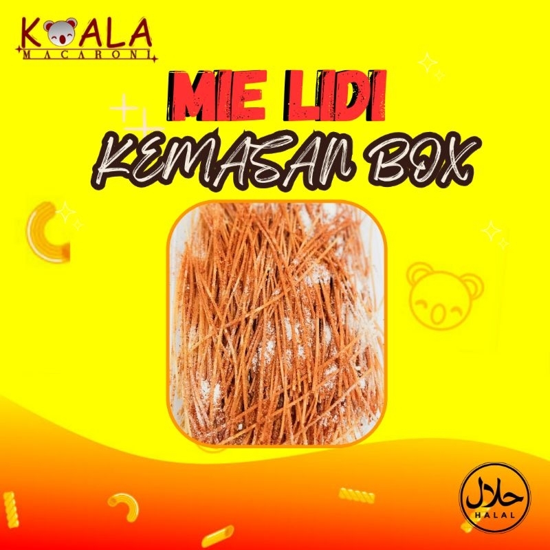 

MIE LIDI/SNACK JADUL/PEDAS GURIH/KEMASAN BOX