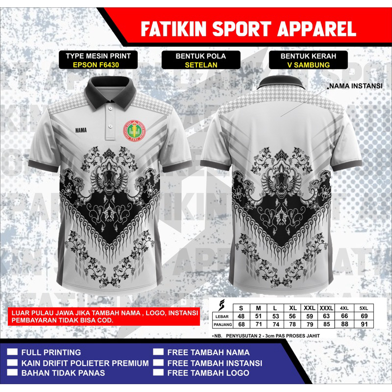 JERSEY PRINTING PGRI KERAH POLO BISA CUSTOM