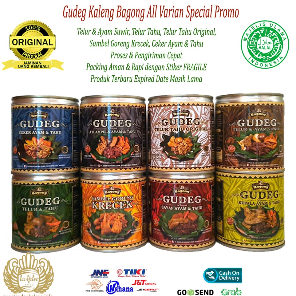 

Diskon Gudeg Kaleng Bagong Khas Jogja All Varian Special Promo 3Gram SHV