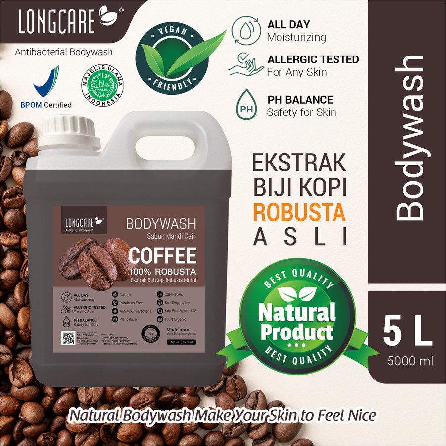 Sabun Mandi Cair Bodywash Longcare Kemasan Jrigen 5 liter