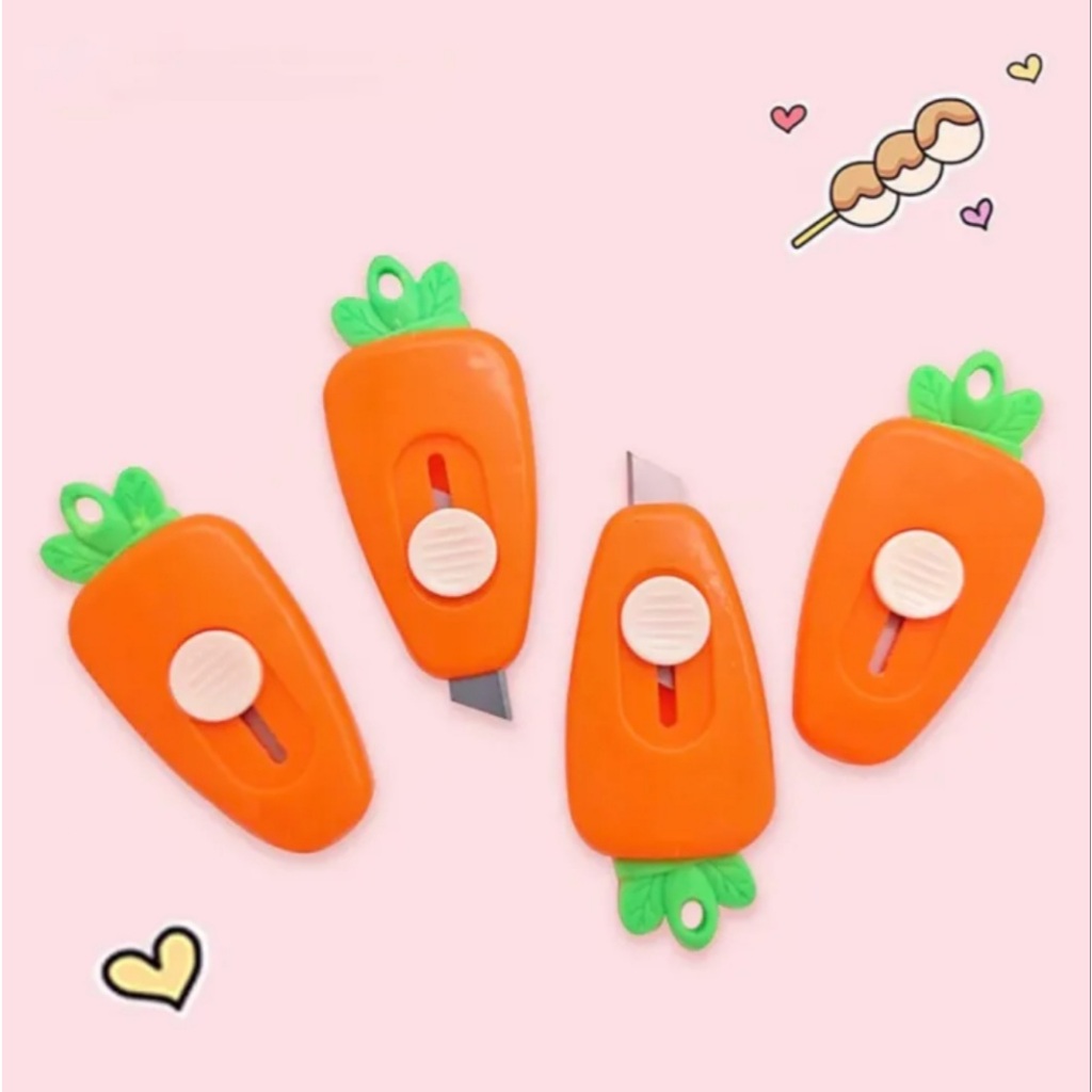 

Cutter Mini Portable Bentuk Wortel Silet Mini Unboxing Paket