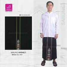 Sarung Rabbani Palestine Gazaq 2 Hitam Original 100% Rabani Kain Sarung Pria Dewasa Motif Palestina 