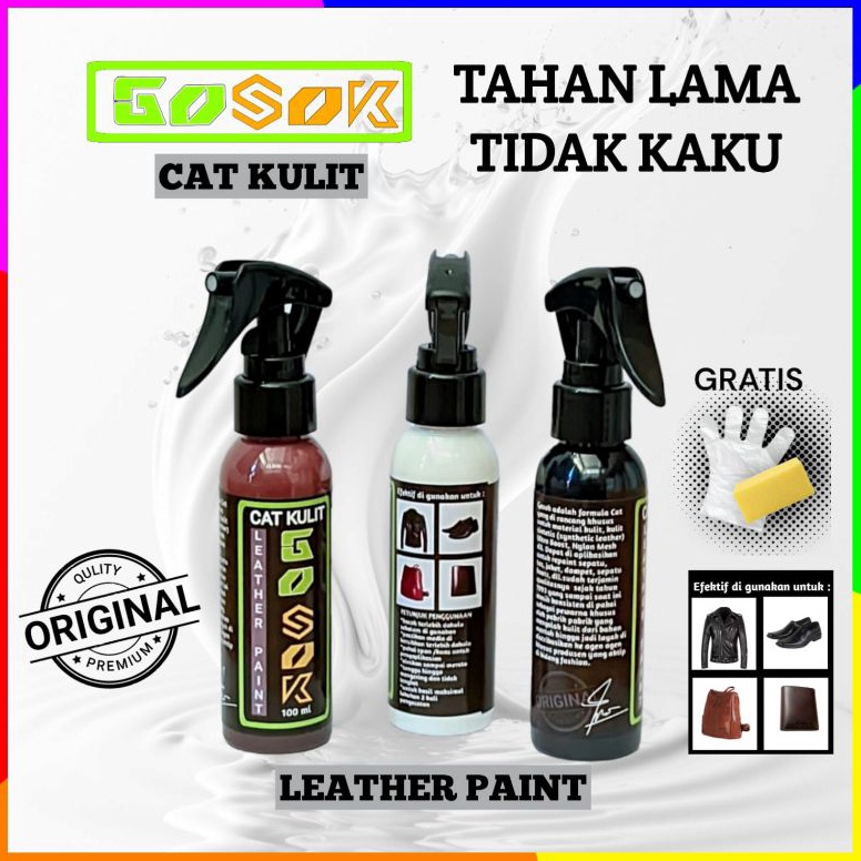 Hemat IdZz6Z Cat Kulit Sepatu Repaint Canvas Cat jaket kulit tas Gosok Leather Paint Acrylic Rubber 