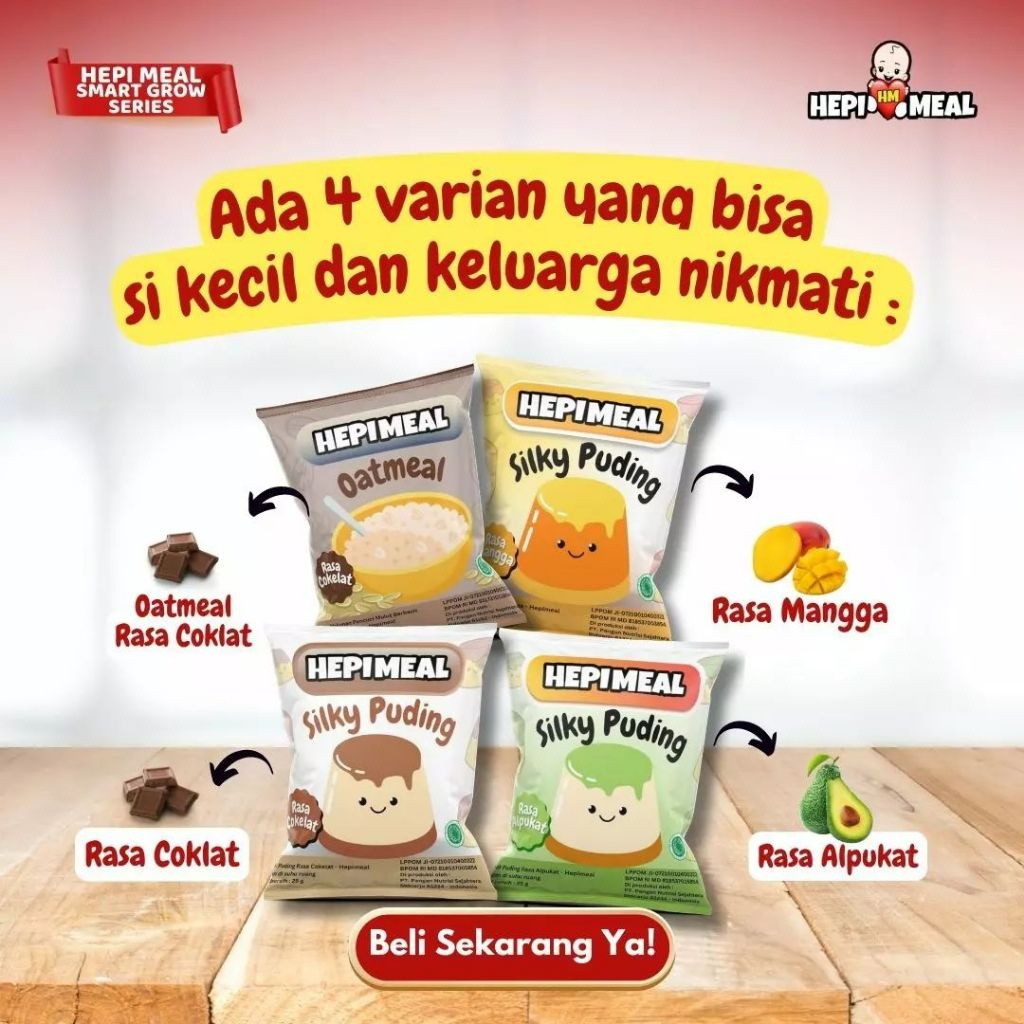 

HEPI MEAL Puding dan Oatmeal Makanan Untuk Bayi
