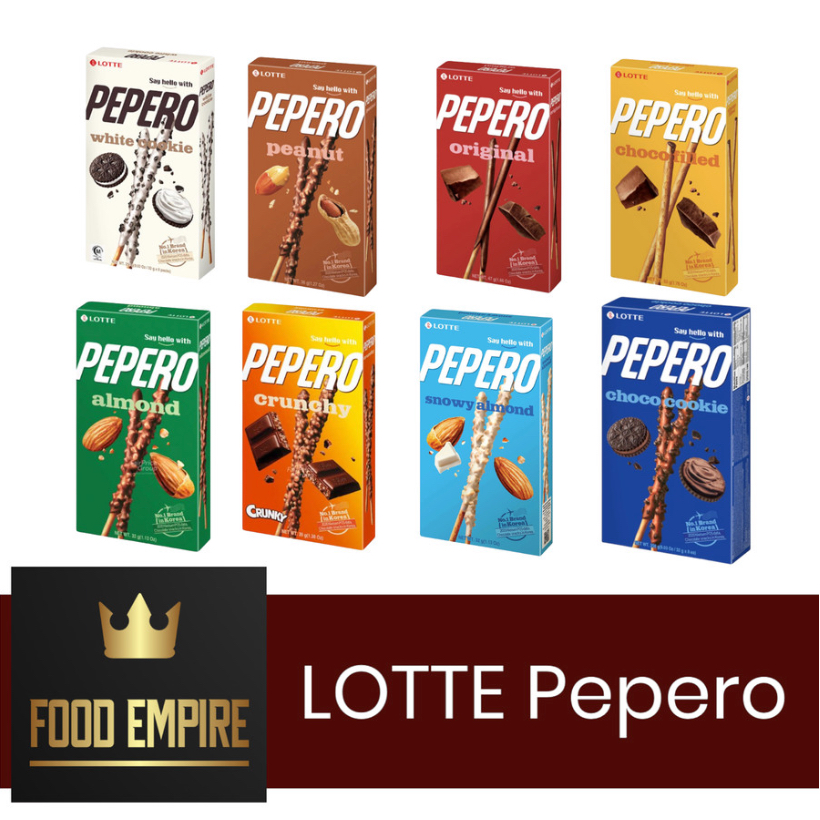 

LOTTE Pepero | Almond Peanut Snowy White Cookie Choco Filled Original