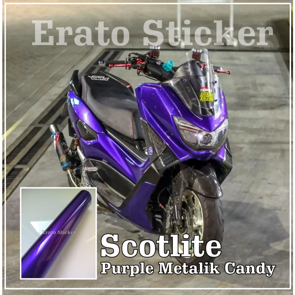 Scotlite stiker motor Purple metalik candy skotlet purple metalik candy scotlite vioelt metalik cand
