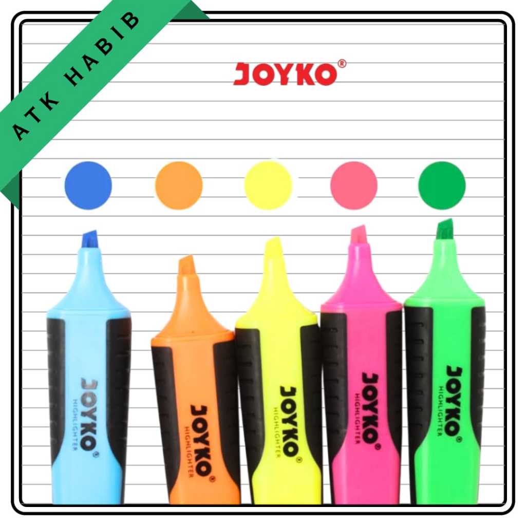 

(Ecer) Highlighter / Stabilo Penanda Bewarna Joyko HL