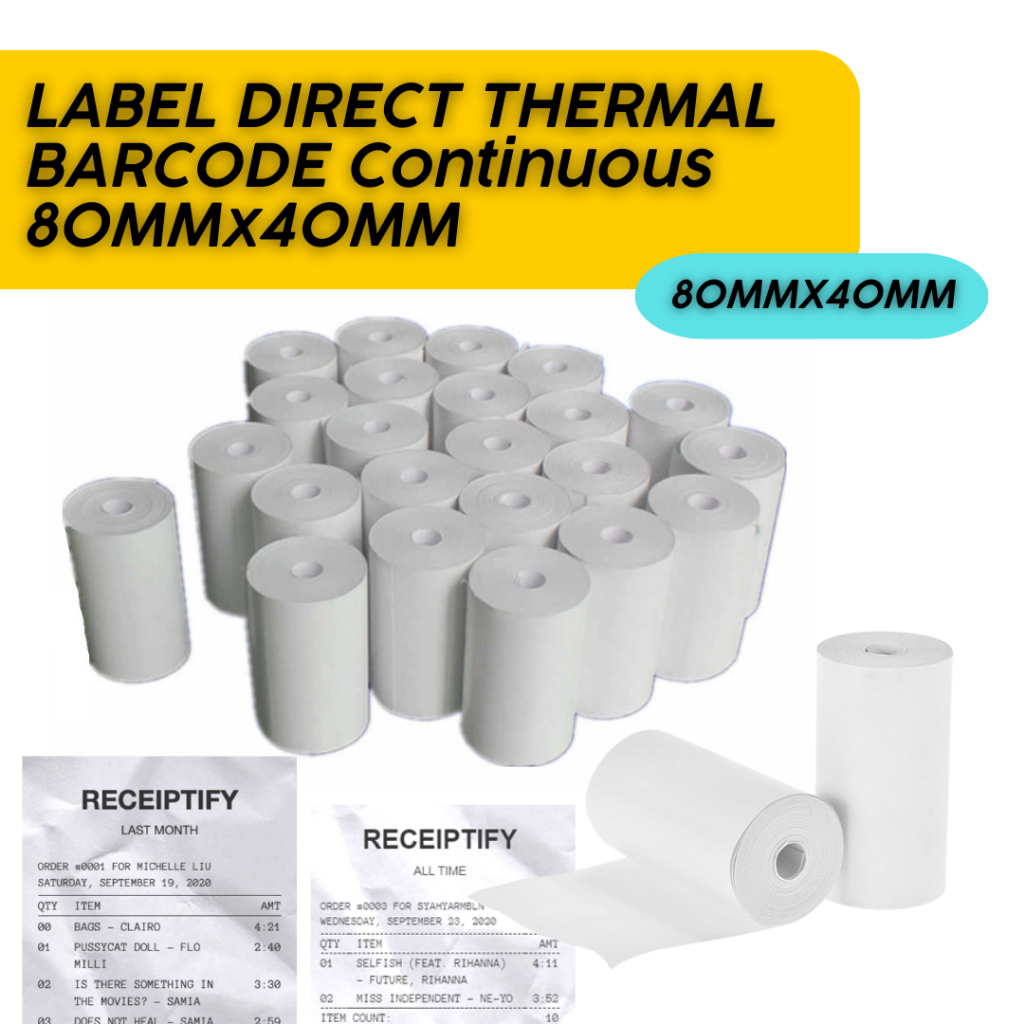 

Kertas Thermal 80x40mm [Alumunium Foil]