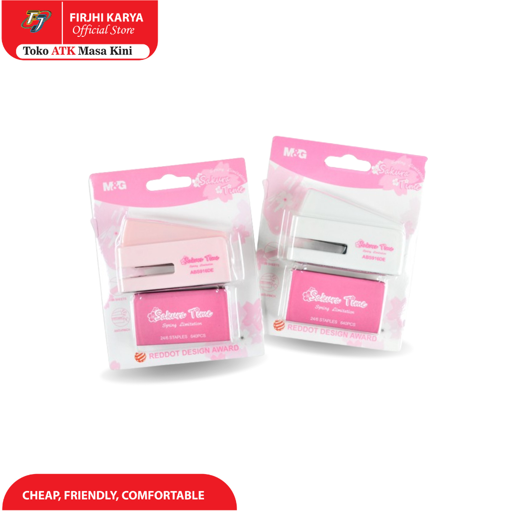 

Sakura Rain 24/6 Stapler+1000 staples set - M&G