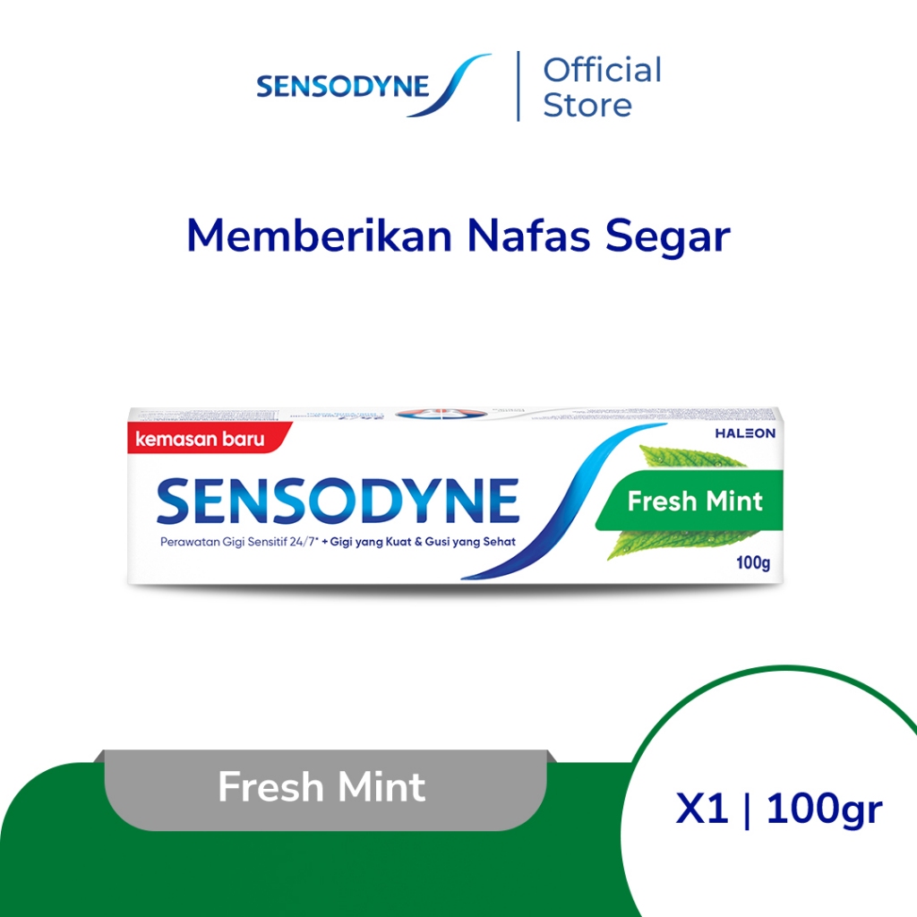 Sensodyne Toothpaste Pasta Gigi Sensitif Nafas Segar Fresh Mint 100gr