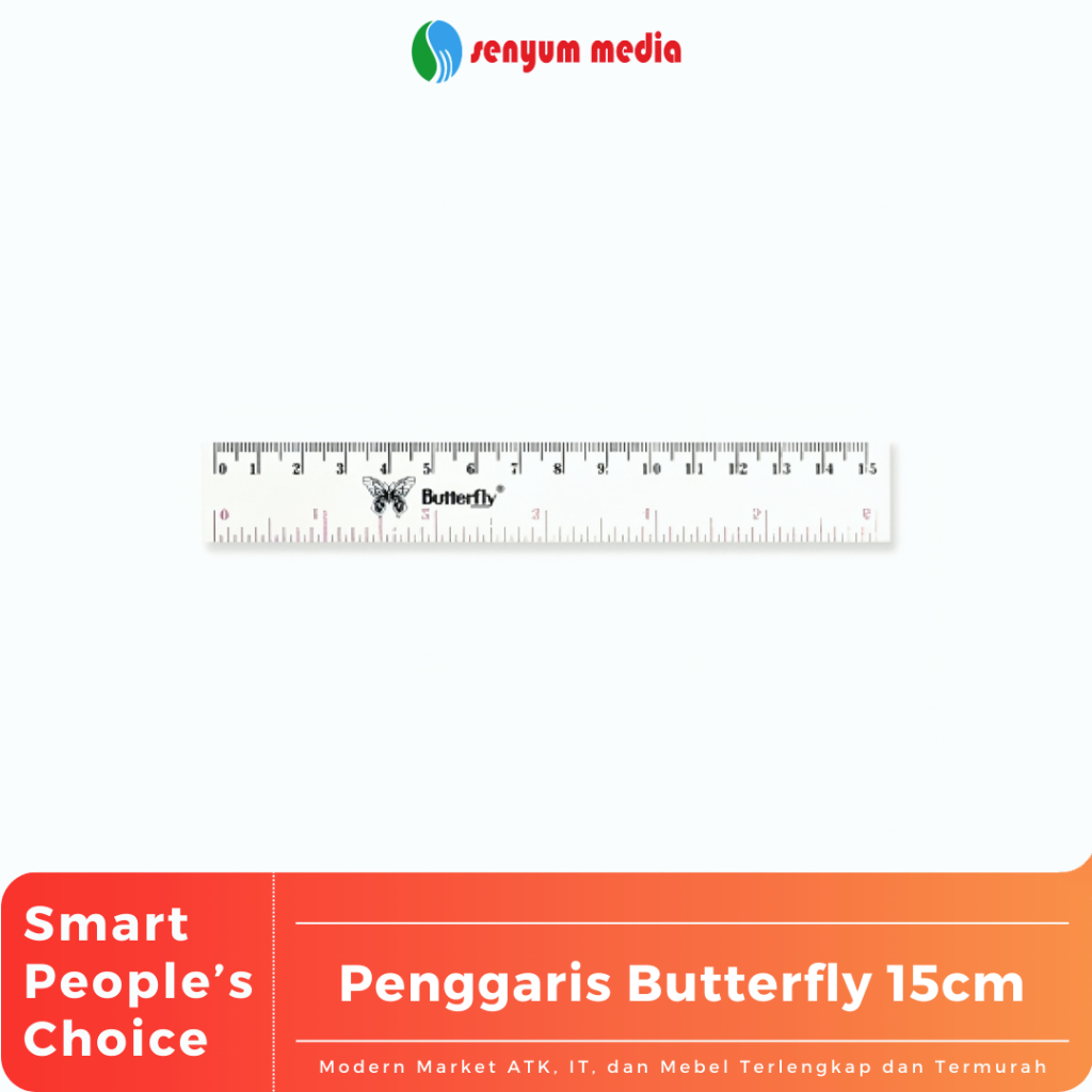 

Butterfly Penggaris 15cm (1 Pcs) (S:PCS)