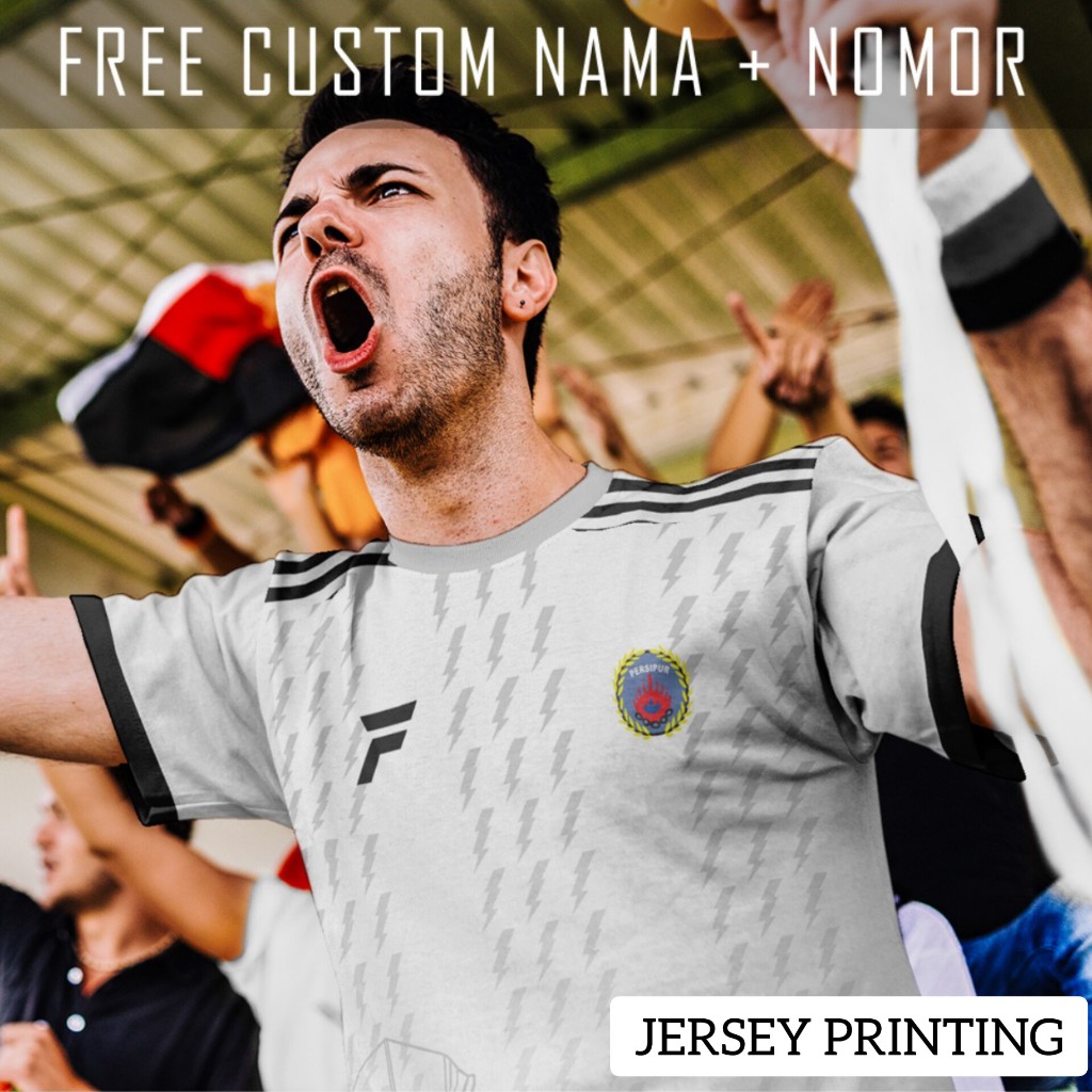 Kaos Bola Jersey Persipur Purwodadi Klub Strip Garis Baju Custom Nama dan Nomor Punggung - 482