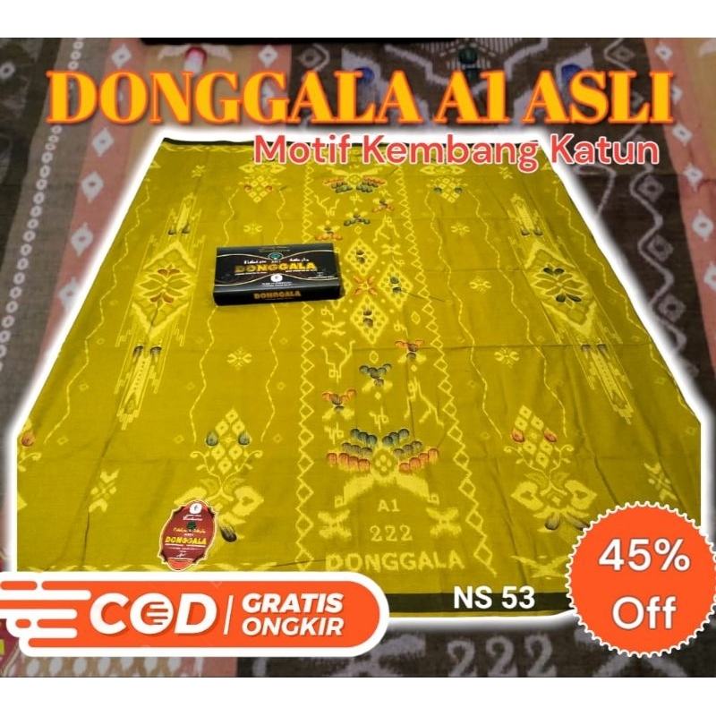Sarung Putra Donggala Original Motif Kembang Manggis Terbaru