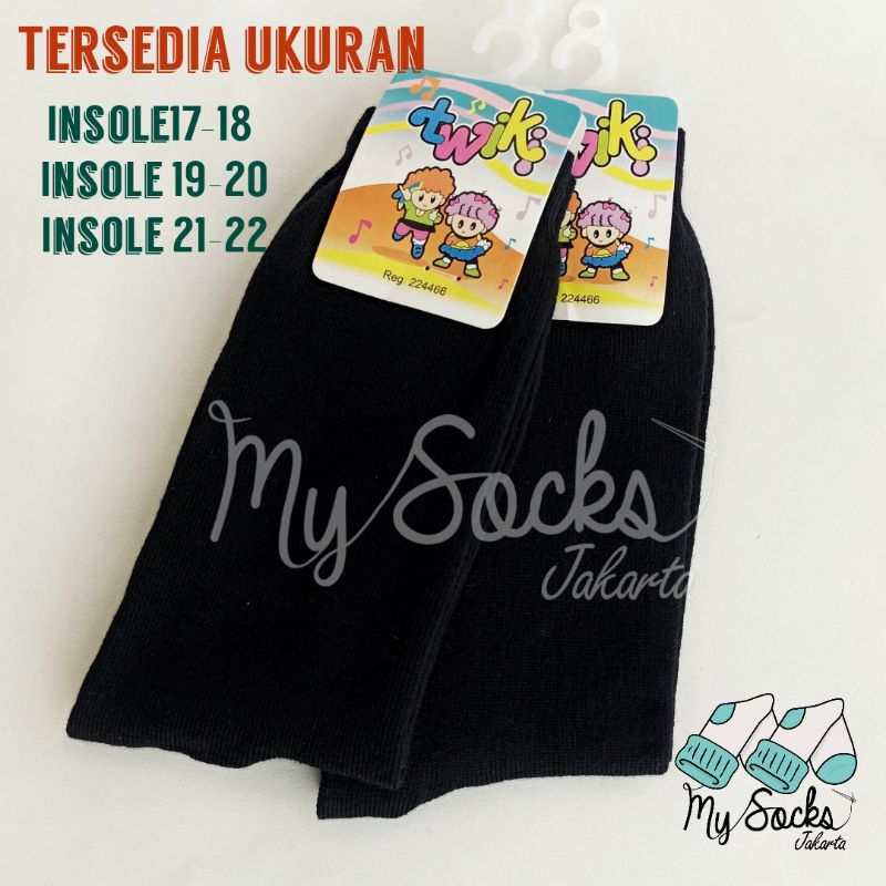 kaos kaki anak hitam polos sekolah