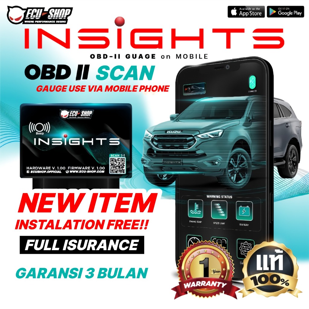 OBD READER DTCs INSIGHT ECUSHOP ORIGINAL SPEED LIMITER