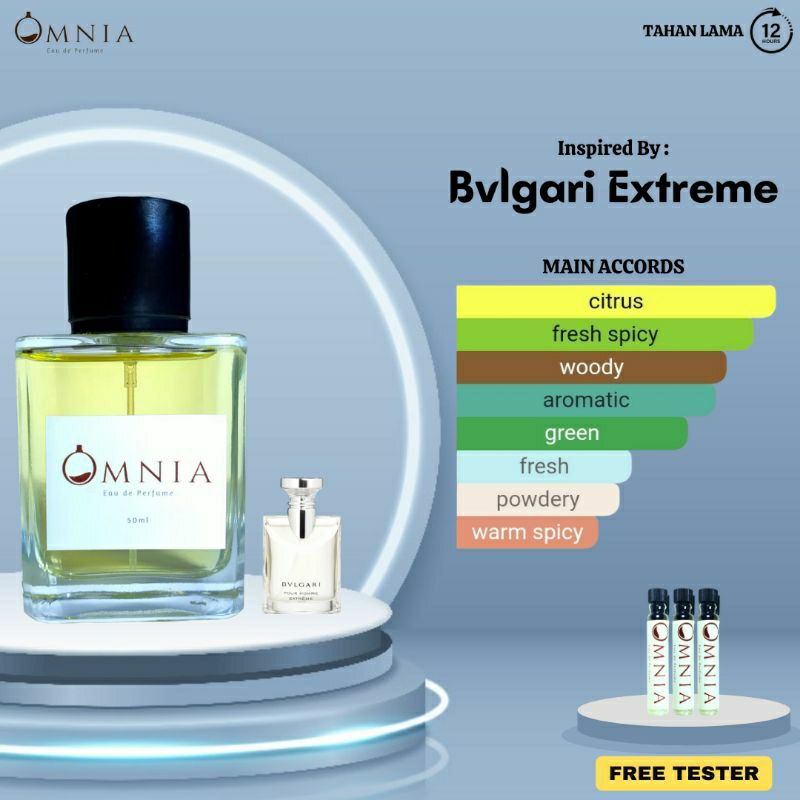 Parfum Pria Inspired By Bvlgari Extreme Tahan Lama Free Tester