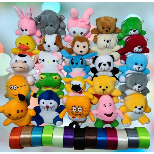 Boneka Mini Karakter 15CM / Boneka Kado / Mainan Anak / Boneka Buket / Bahan Halus &amp; Lembut / buket wisuda / hadiah wisuda / boneka wisuda