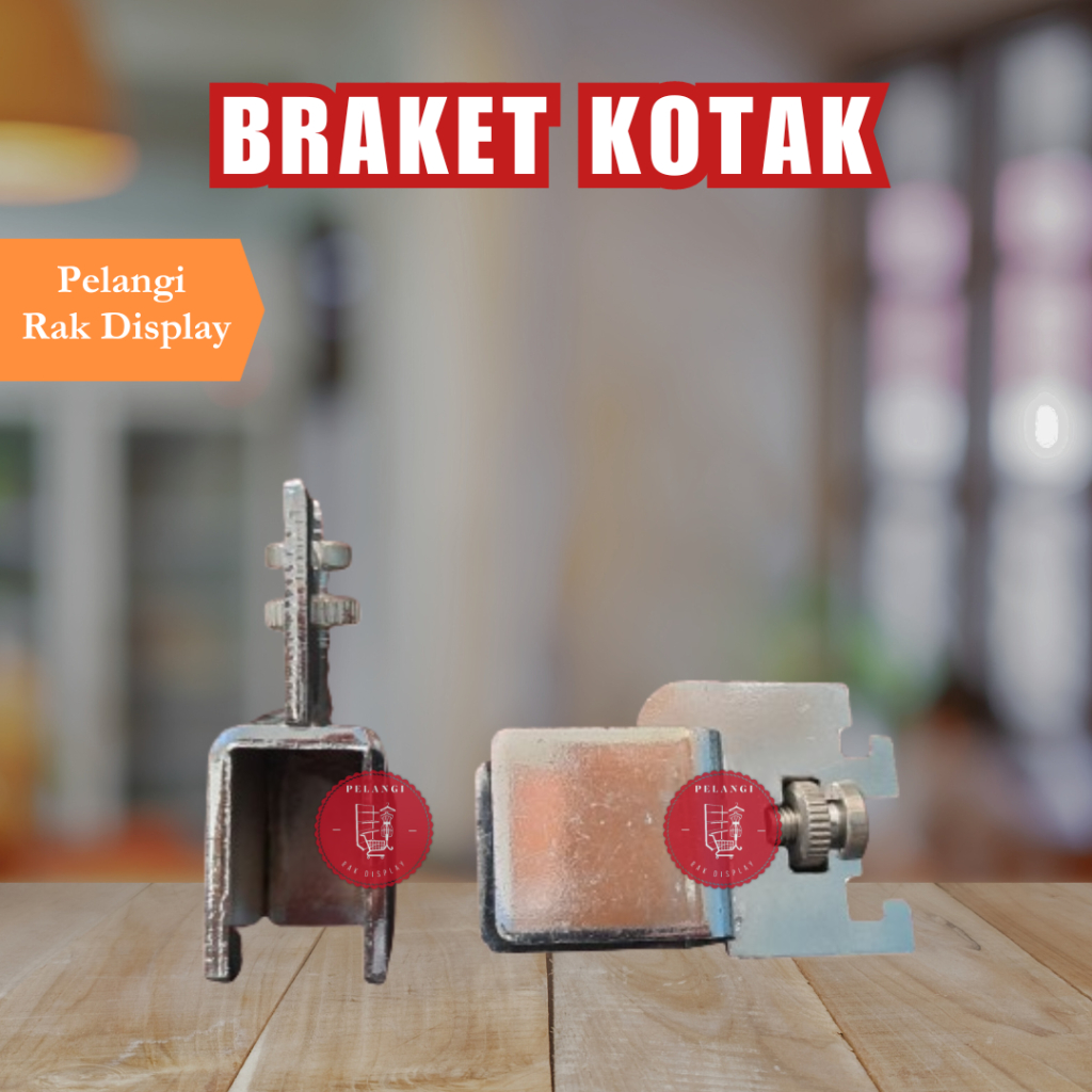 BRAKET 5 CM KOTAK/DISPLAY DINDING UNTUK PIPA KOTAK