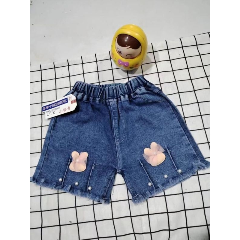 HOTPANTS JEANS IMPORT ANAK CEWEK 2-6 TAHUN // HOTPANTS JEANS ANAK CEWEK