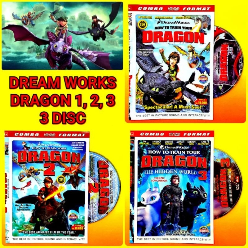 KASET DVD HOW TO TRAIN YOUR DRAGON-KASET DVD DRAGON HOME COMING-KASET DVD DRAGON ABOMINABLE