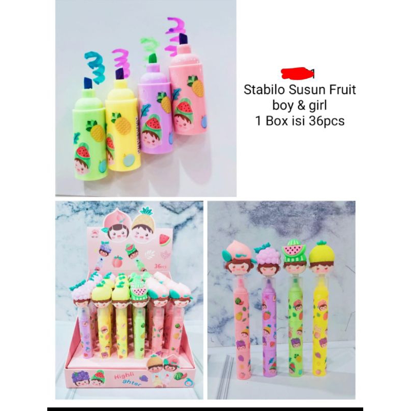 

stabilo highlighter karakter 1box isi 36