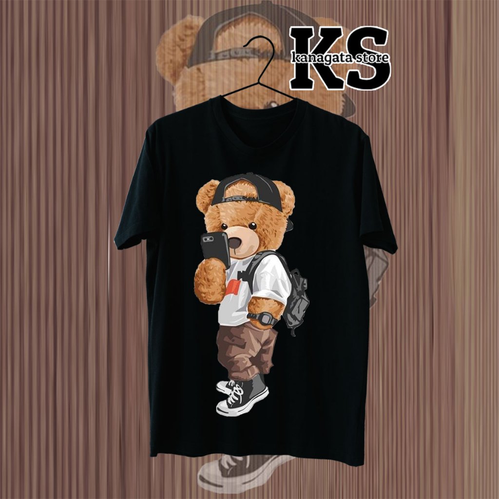 KANAGATA BAJU KAOS DISTRO PREMIUM BEAR OVERSIZE T-SHIRT UNISEX BEAR COLLECTION