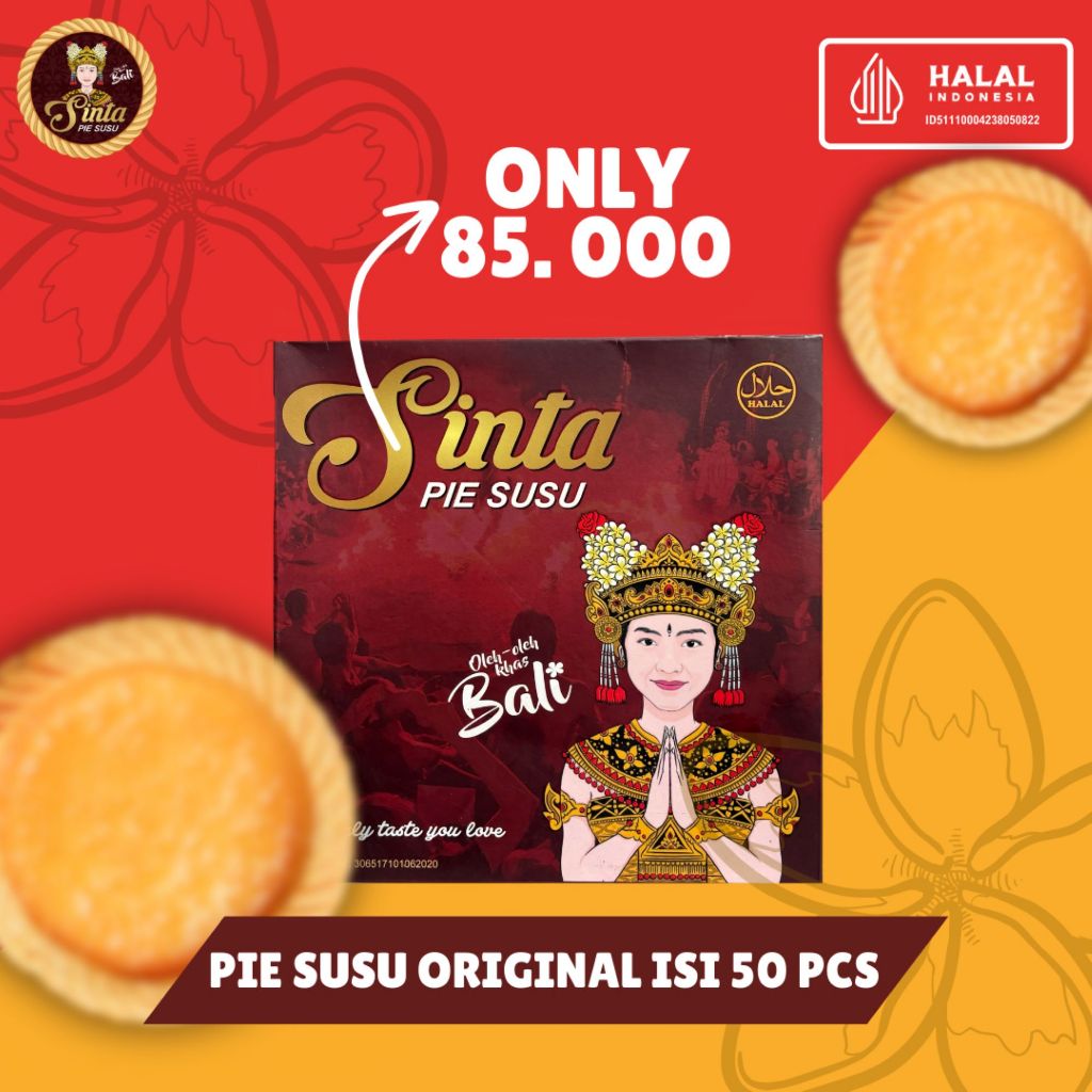 

Sinta Pie Susu isi 50 pcs pie susu bali oleh-oleh khas Bali