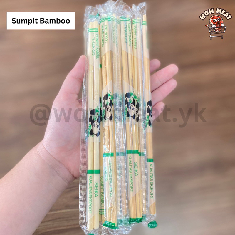 Sumpit Kayu Bamboo + Tusuk Gigi / Sumpit Panda