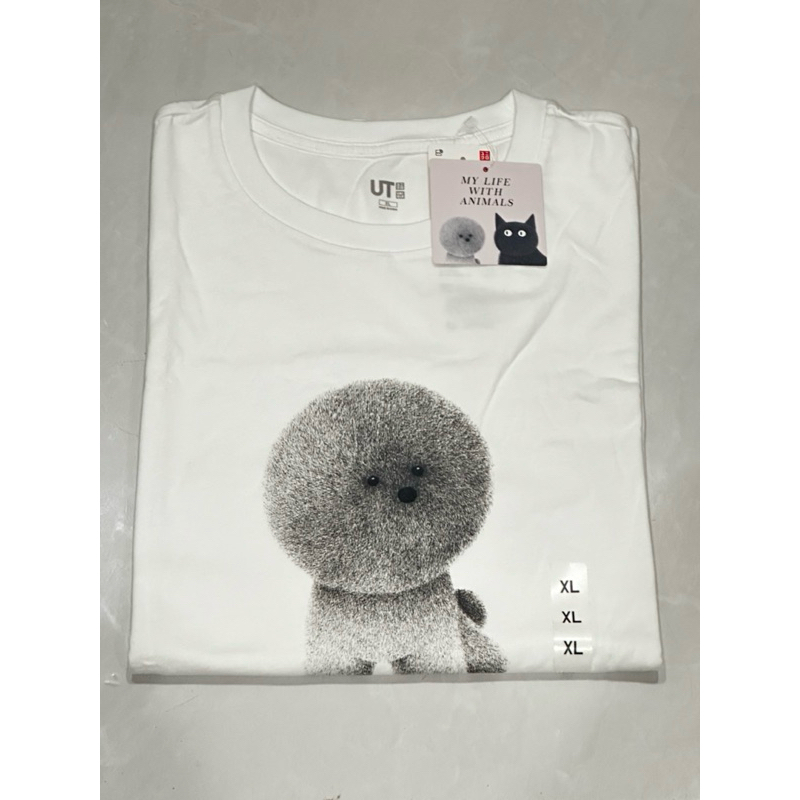 Kaos Uniqlo UT x My Life With Animals Size XL Putih (BNWT) Tag Lengkap Original 100%