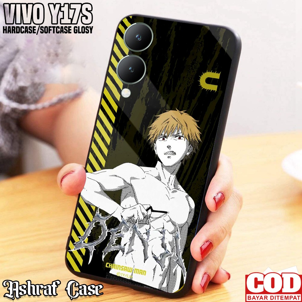 Case VIVO Y17S - Casing VIVO Y17S Terbaru ( Chainsaw ) Silikon Hp VIVO Y17S - Softcase Glass Kaca - 