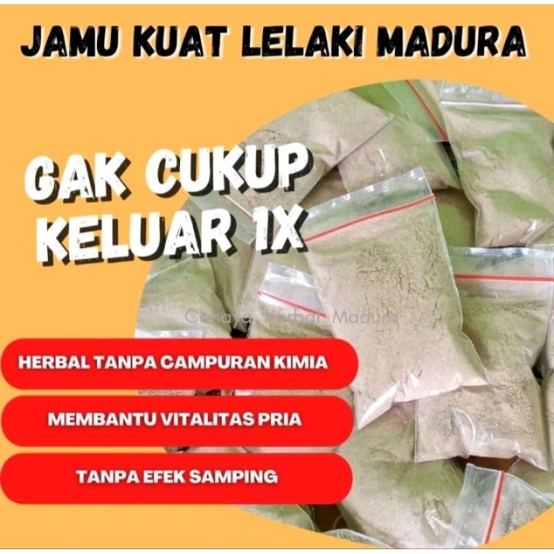 

Jamu Tahan Lama Pria Dewasa Ramuan Madura / Jamu Jantan Pria Perkasa / Jamu Kuat Lelaki Madura