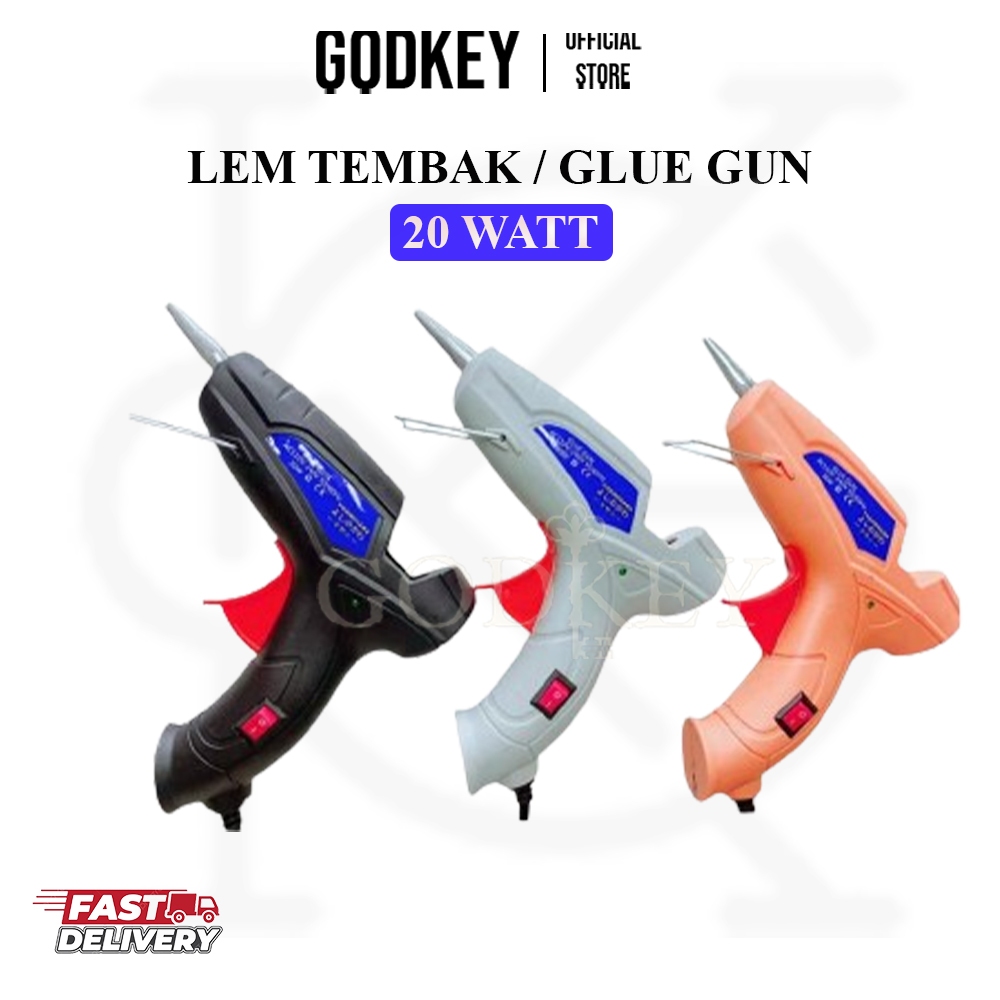 

Lem Tembak / Hot Melt Glue Gun On Off 20watt / Pistol Lem Glue Gun 20 WATT Kecil