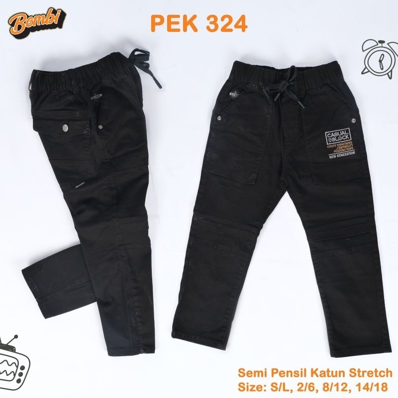 Celana Panjang Anak BOMBI Original HITAM || BPEK || BMB027
