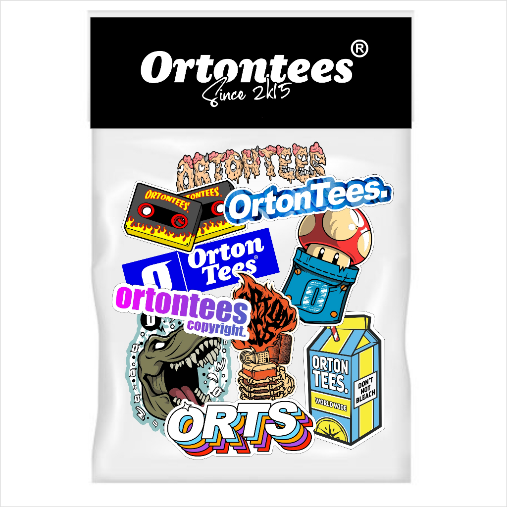 

STICKER PACK ORTONTEES VOL 2 isi 10 Sticker Brand Distro Vinyl Glossy cutting