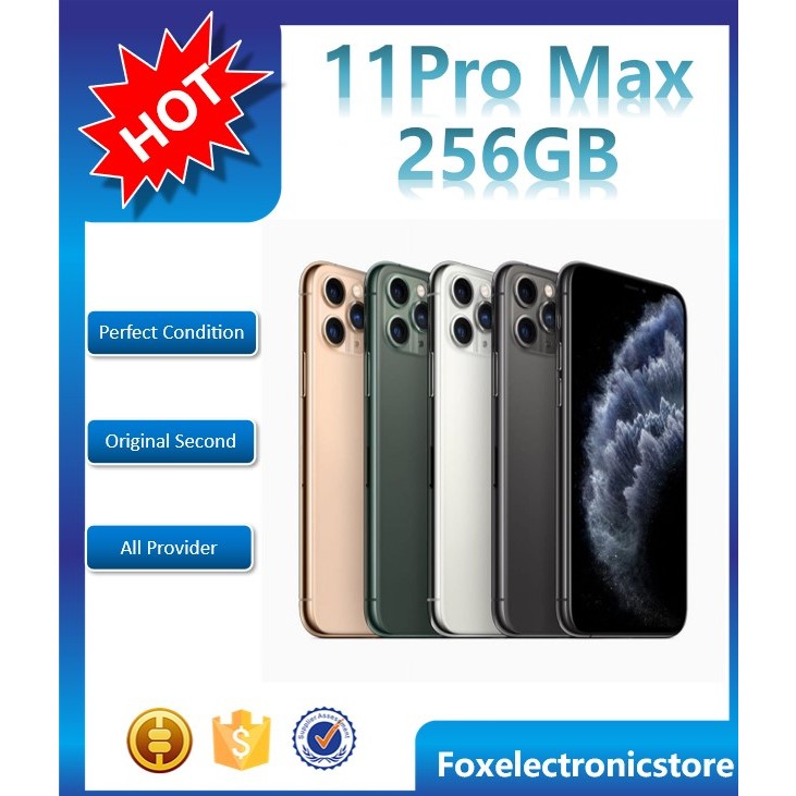 iPhone11Pro Max 256GB【 Fullset Perfect Condition】Second Handphone Like New Original 100%Mulus Normal 3UTOOLS ALL GREEN
