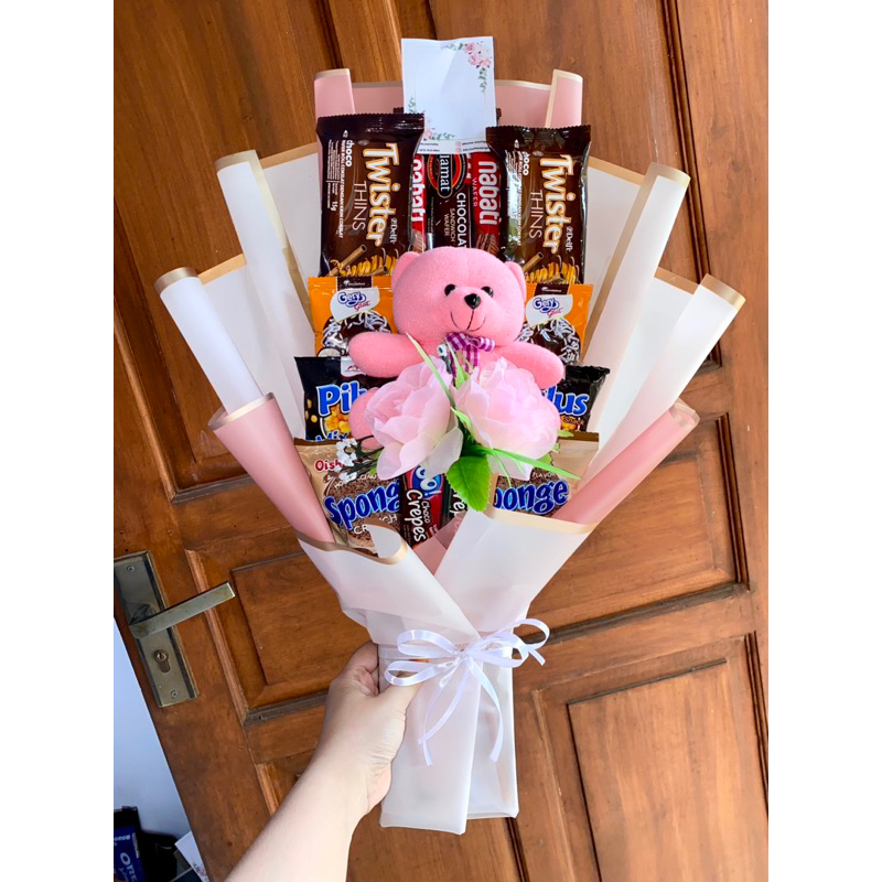 

BUCKET SNACK BUNGA BONEKA FULL PREMIUM