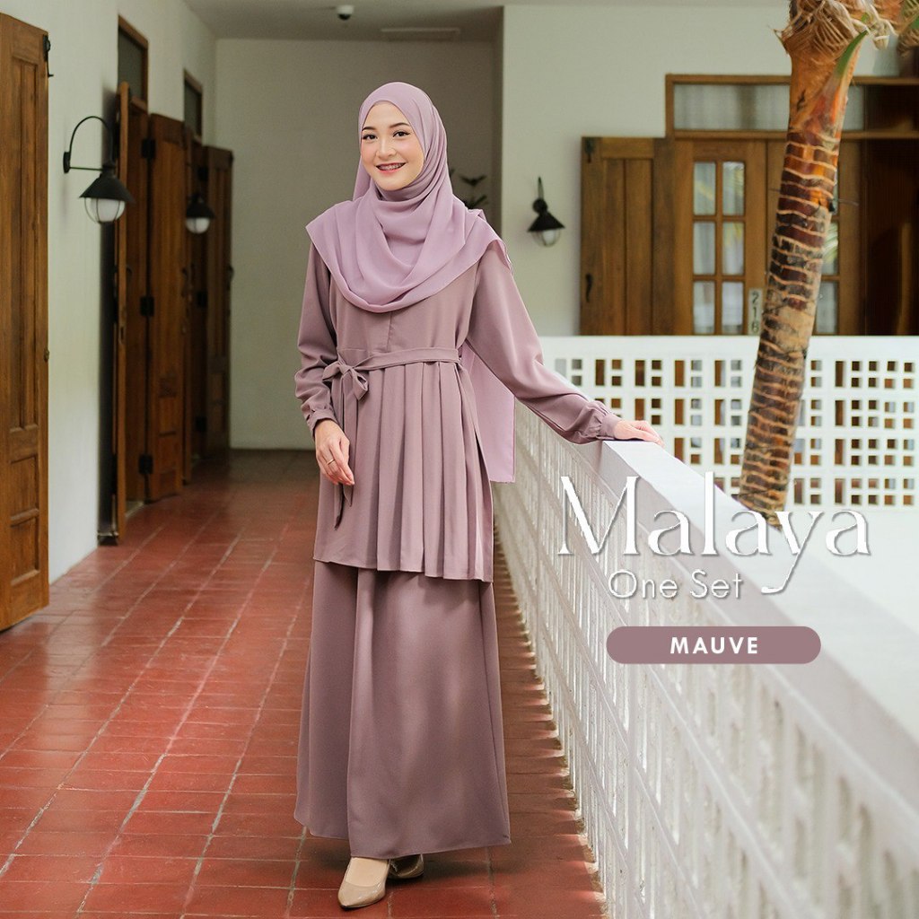 Gamis One Set | Gamis Malaysia Terbaru | Drees Muslim | Gamis Polos | Gamis Busui Friendly | Gamis R
