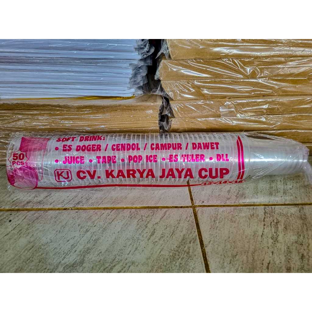 CUP POP ICE CUP MINUMAN DATAR 16 OZ