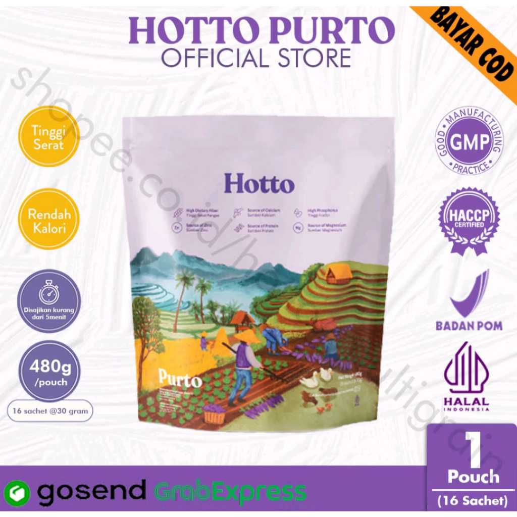 

Hotto Purto Multigrain with Purple Potato 1 Pouch isi 16 Sachet