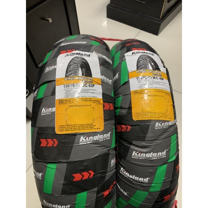 Paket Ban ORI Kingland Jaguar / Tiger 110/70-13 & 130/70-13 depan belakang untuk Motor yamaha NMAX