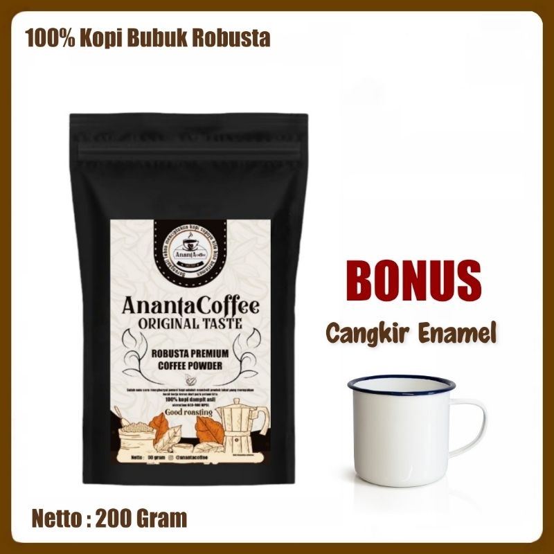

Kopi Robusta Murni Dampit Malang 200 Gram Bonus Gelas Enamel